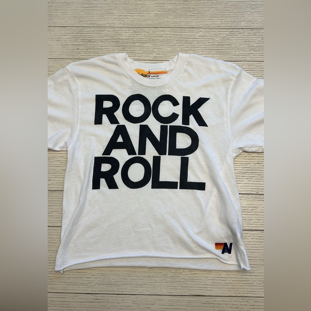 VGUC AVIATOR NATION ROCK & ROLL TEE SZ SMALL